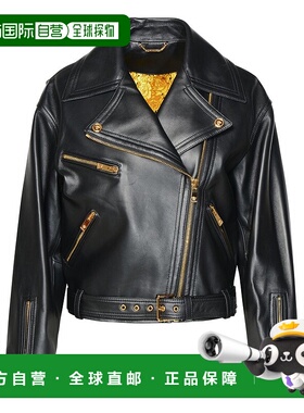 1h可退 潮奢 versace 范思哲 女士 长袖皮夹克 10105451A10118