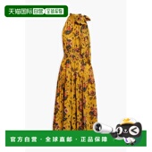 Maya 1h可退 抽褶印花真丝雪纺中长连衣 JOHNSON 女士 潮奢 ULLA