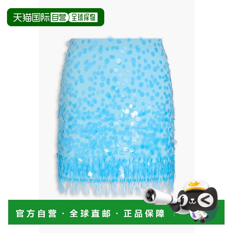1h可退 潮奢 Staud 女士 Rebecca 精饰网纱迷你半身裙 4834162SHW