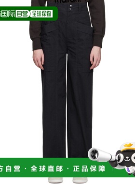 1h可退 潮奢 ISABEL MARANT 女士 黑色 Ruby 长裤 23PPA0010FAA1G