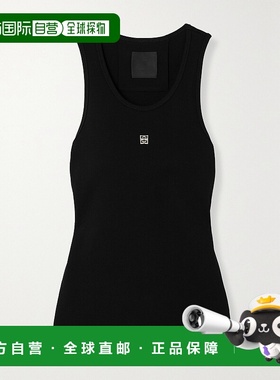 1h可退 潮奢 Givenchy 纪梵希 女士 黑色 4G 背心 BW70CH3YHY针织