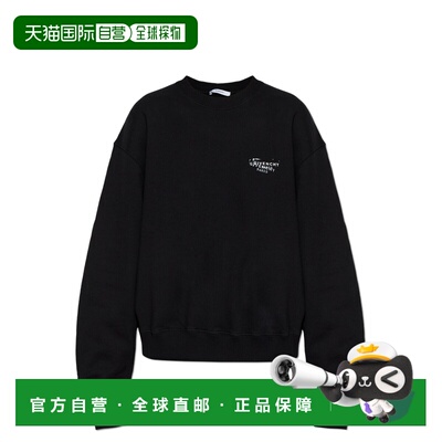GIVENCHY 女士卫衣 BWJ04UP7A7001 CO 黑色 Sweatshirt with logo