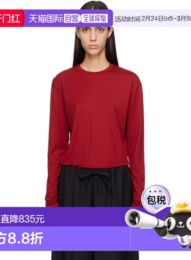 1h可退 潮奢 toteme 女士 红色 Classic 长袖 T 恤 261WRT0588FB0