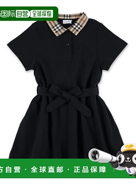 BURBERRY 女童连衣裙 8105585A1189 SS2026 黑色 Kid - Check col