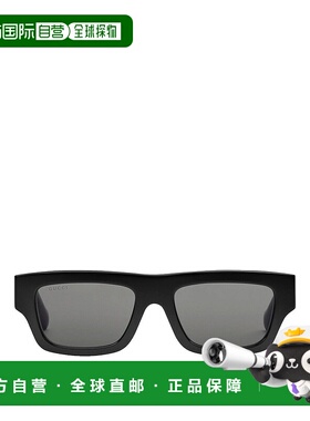 GUCCI 男士太阳镜 733384J07401012 SS2024 灰色 RECTANGULAR SUN