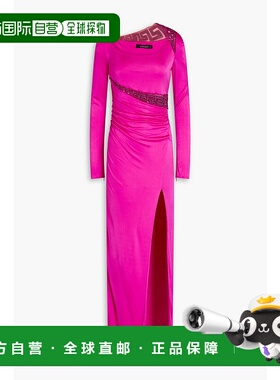 1h可退 潮奢 versace 范思哲 女士 精饰垂褶缎面针织睡裙 1008238