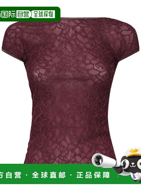 PINKO 女士T恤 105228A2M5R62 SS2025 紫色 短袖T恤