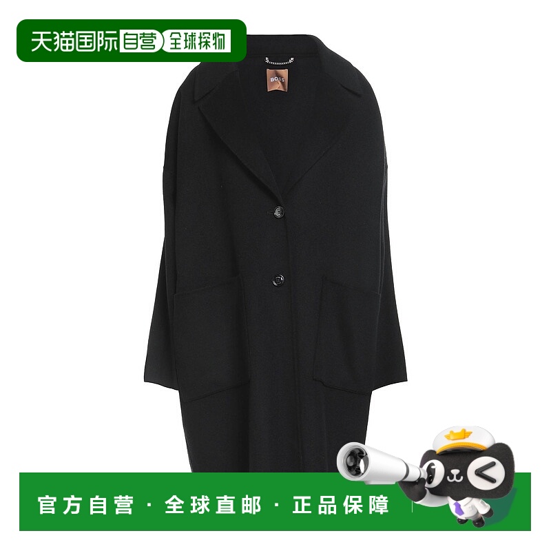 1h可退 潮奢 BOSS 波士 女士 大衣 black黑色 舒适时尚