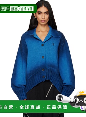 1h可退 潮奢 The Attico 女士 蓝色 Sprayed Wool Cashmere 开衫