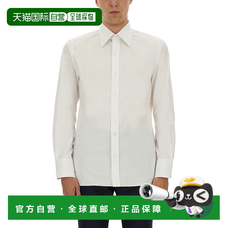1h可退 TOM FORD 男士衬衫 HSBC01CGS11WAA AW2025 白色长袖汤姆