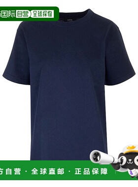 A.P.C. 女士T恤 COHBWM26392IAK SS2025 蓝色 APC Brode Cotton c