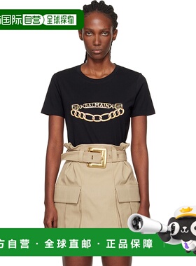 1h可退 潮奢 Balmain 巴尔曼 女士 黑色 Short-Sleeved Chain Pri