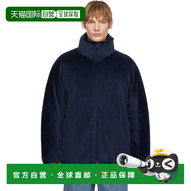 1h可退 潮奢 Wooyoungmi 吴阳米 男士 海军蓝 Velour High Neck