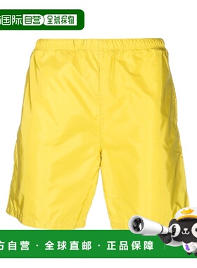 PRADA 男士泳装 UB333SWQ92311F0322 SS2023 黄色徽标短裤泳裤