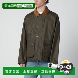 潮奢 barbour 巴伯尔 男士 BEDALE 时尚橄榄绿绿色打蜡夹克 MWX24