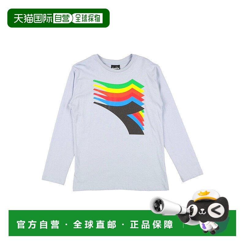 1h可退 潮奢 Diadora 迪亚多纳 男童 T恤童装 blue蓝色 舒适时尚