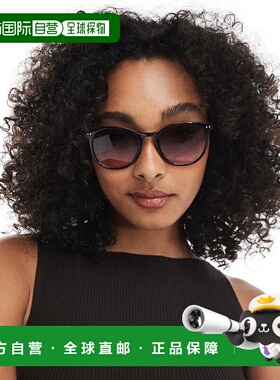 1h可退 潮奢 ASOS 女士 设计黑色圆形太阳眼镜 black黑色 舒适时