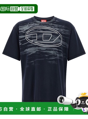 DIESEL 男士T恤 A186530AGCA81E AW2025 黑色 'T-BOXT-T5' T-shir