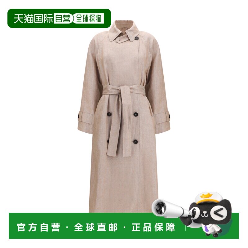 Brunello Cucinelli 布内罗 古奇拉利 女士 亚麻卢勒克斯风衣 MH5