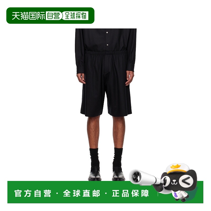 1h可退 THE ROW 女士短裤 779W3301BLK SS2025 黑色 Aimir短裤