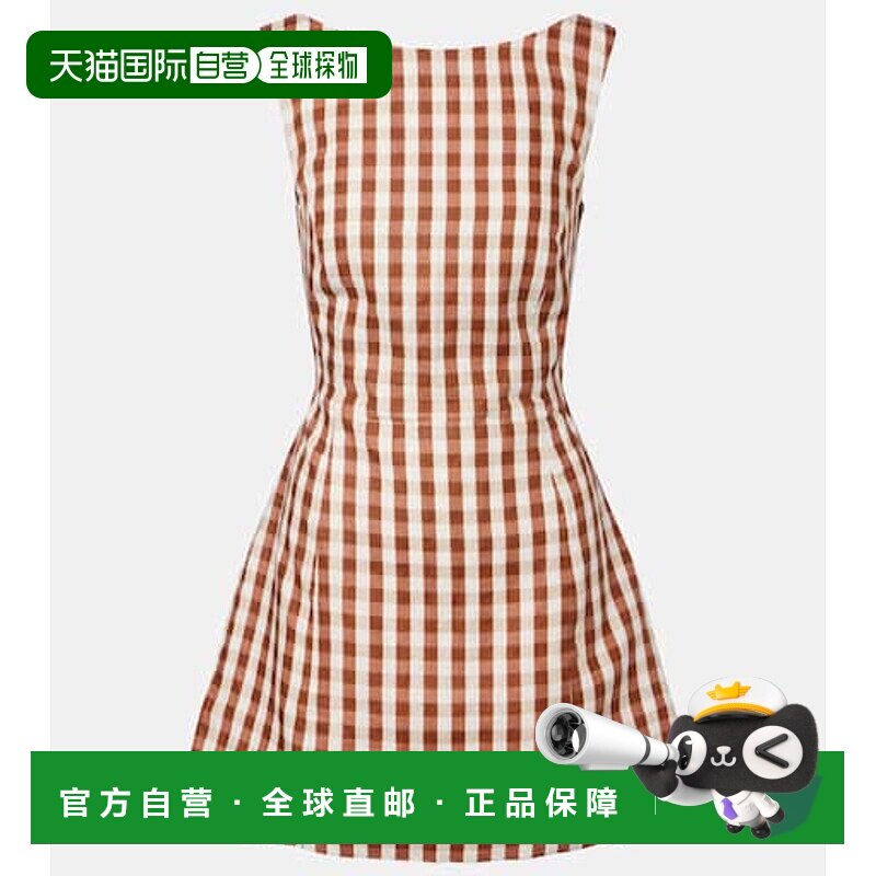 1h可退 潮奢 FAITHFULL THE BRAND 女士 Sofia 方格棉布亚麻迷你