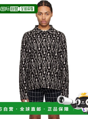 1h可退 潮奢 Anna Sui 安娜苏 男士 黑色 Sleeping Beauty Embroi