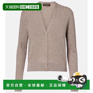潮奢 Loro Piana 诺悠翩雅 女士 罗纹针织羊绒真丝针织开衫