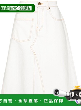 TORY BURCH 女士半身裙 158016106 SS2025 白色 Denim deconstruc