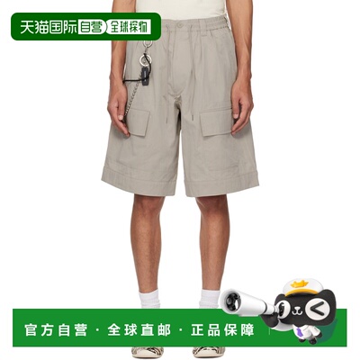 潮奢 Y-3 男士 驼色 Wide Leg 工装短裤 KS5118