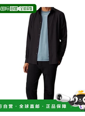 CALVIN KLEIN 男士衬衫 K10K114324BEH  SS2025长袖黑色休闲风