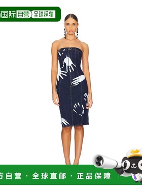 潮奢 AREA 女士 Handprint 无肩带中长连衣裙 FW24AWDR0071DE01