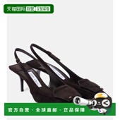 潮奢 Jimmy 周仰杰 1h可退 Frances Choo 女士 绒面革露跟浅口