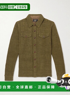 潮奢 ralph lauren rrl 拉夫 劳伦RRL 男士 提花针织棉质羊毛混纺