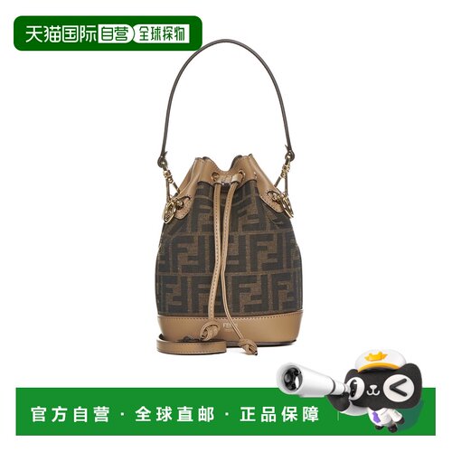 FENDI 女士斜挎包 8BS093ALP3F1AOE CO 棕色 MINI MON TRESOR BUC