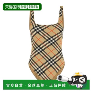 花色 BURBERRY AW2025 81007581 格纹连体泳衣 女士泳装