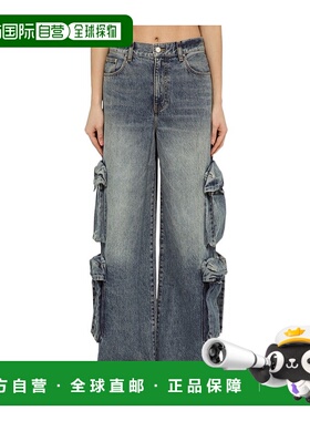 1h可退 AMIRI 女士牛仔裤 PS24WDF016DE230 SS2024 灰色 logo标识