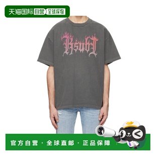 男士 灰色 T恤 SS2025 短袖 MPS25TE026BLACK KSUBI