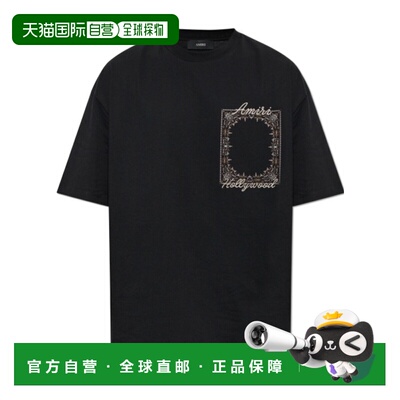 AMIRI 男士T恤 AM426JR0040002 AW2026 黑色 短袖T恤