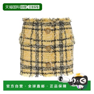 潮奢 亮片斜紋軟呢迷你裙 Balmain 女士 GF1LBB42X 巴尔曼 1h可退