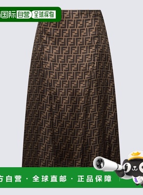 FENDI 女士半身裙 FQ7601A8G3F1440 AW2025 棕色 FF skirt
