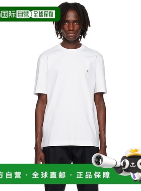 1h可退 潮奢 BOSS 波士 男士 白色 Regular-Fit Monogram Print T