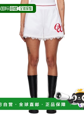 1h可退 潮奢 off-white 女士 白色 OW Embr Baseball 短裤 OWCB05