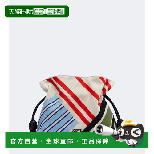 LOEWE 罗意威 女士 Flamenco 中号刺绣帆布手包