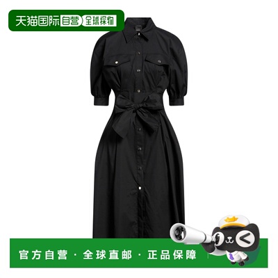潮奢 Pinko 品高 女士 衬衫式连衣裙 black黑色 舒适时尚