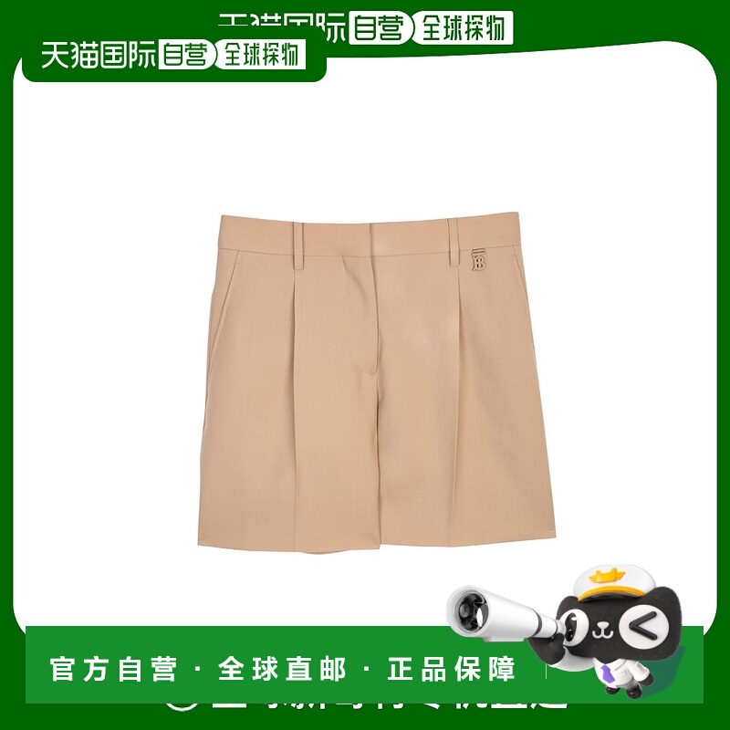 1h可退 BURBERRY 女士休闲裤 8054841A8816 SS2022 棕色 SHORTS W