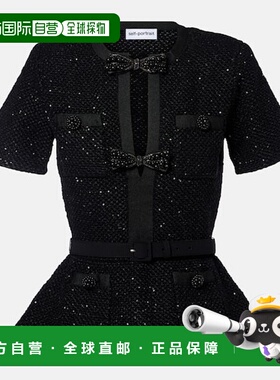 1h可退 潮奢 Self-Portrait 女士 珠片针织上衣 black黑色 舒适时