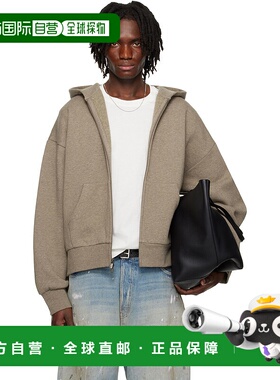 1h可退 潮奢 Essentials 男士 灰色 Classic Full Zip-Up 连帽衫