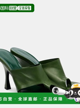 1h可退 潮奢 magda butrym 女士 皮质人字拖 green绿色 舒适时尚