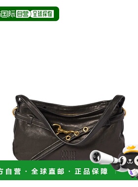 1h可退 潮奢 Miu Miu 缪缪 女士 Aventure 拉鍊單肩包 5BC1822BBL