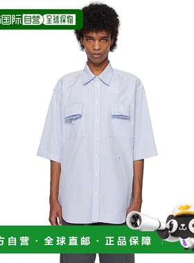 1h可退 潮奢 Moschino 莫斯奇诺 男士 蓝色 Striped Cuff Details